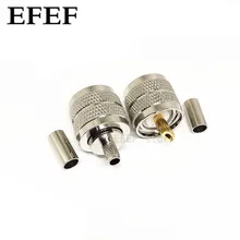 10 шт. UHF мужской PL259 обжимной RG58/142 LMR195 RG400 резьбовое соединение разъема