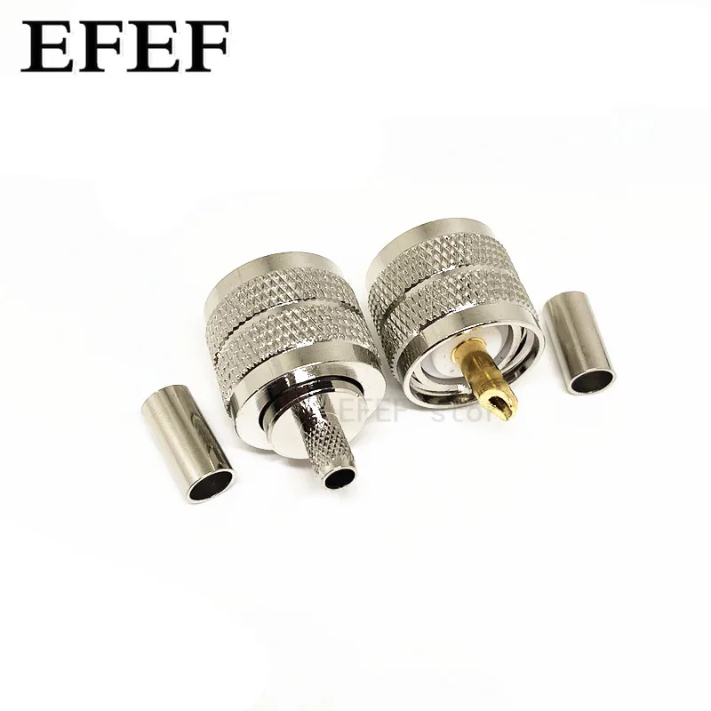 10PCS UHF Male PL259 Plug Crimp RG58/142 LMR195 RG400 Screwed Coupling Connector | Обустройство дома