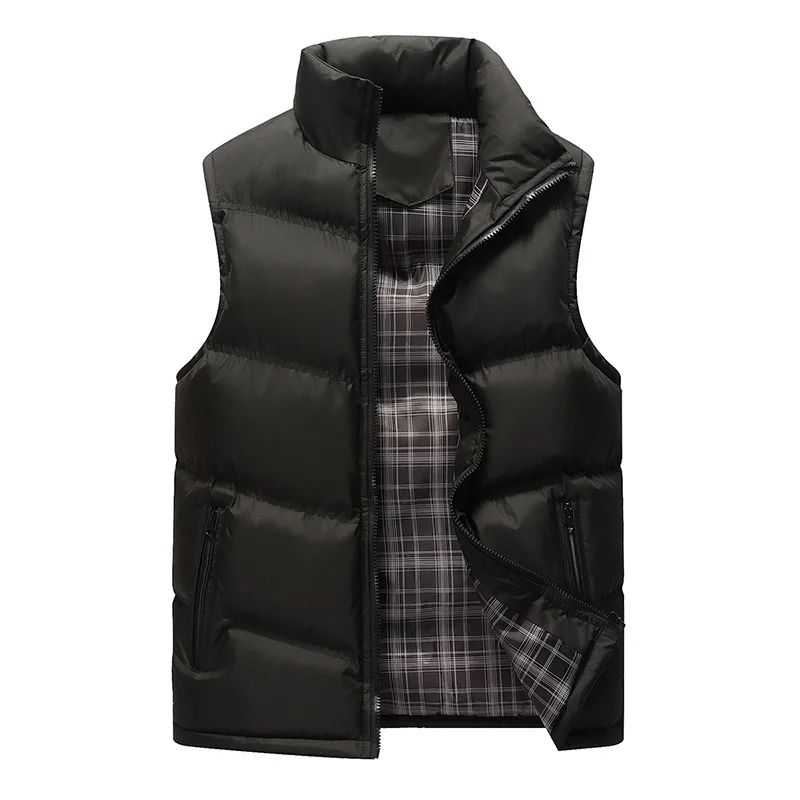Winter Sleeveless Jacket Waistcoat Men 2018 New Solid
