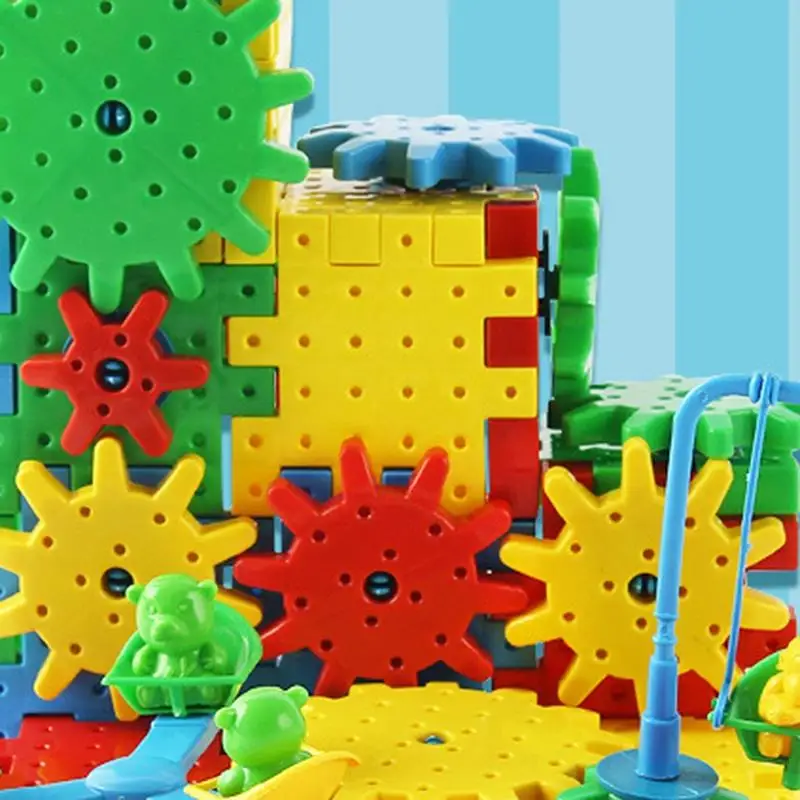 81 шт. электрическое снаряжение 3d головоломка Строительный набор шестерни блоки в виде снежинок развивающие игрушки детские строительные игрушки с коробкой Pa
