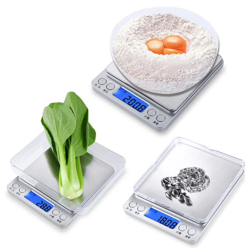 

2000g/0.1g High Precision Electronic Digital Balance Weight Pocket Scale for Kitchen Jewelry LE66