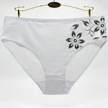 

4XL Large size cotton printed underwear women's underwear briefs