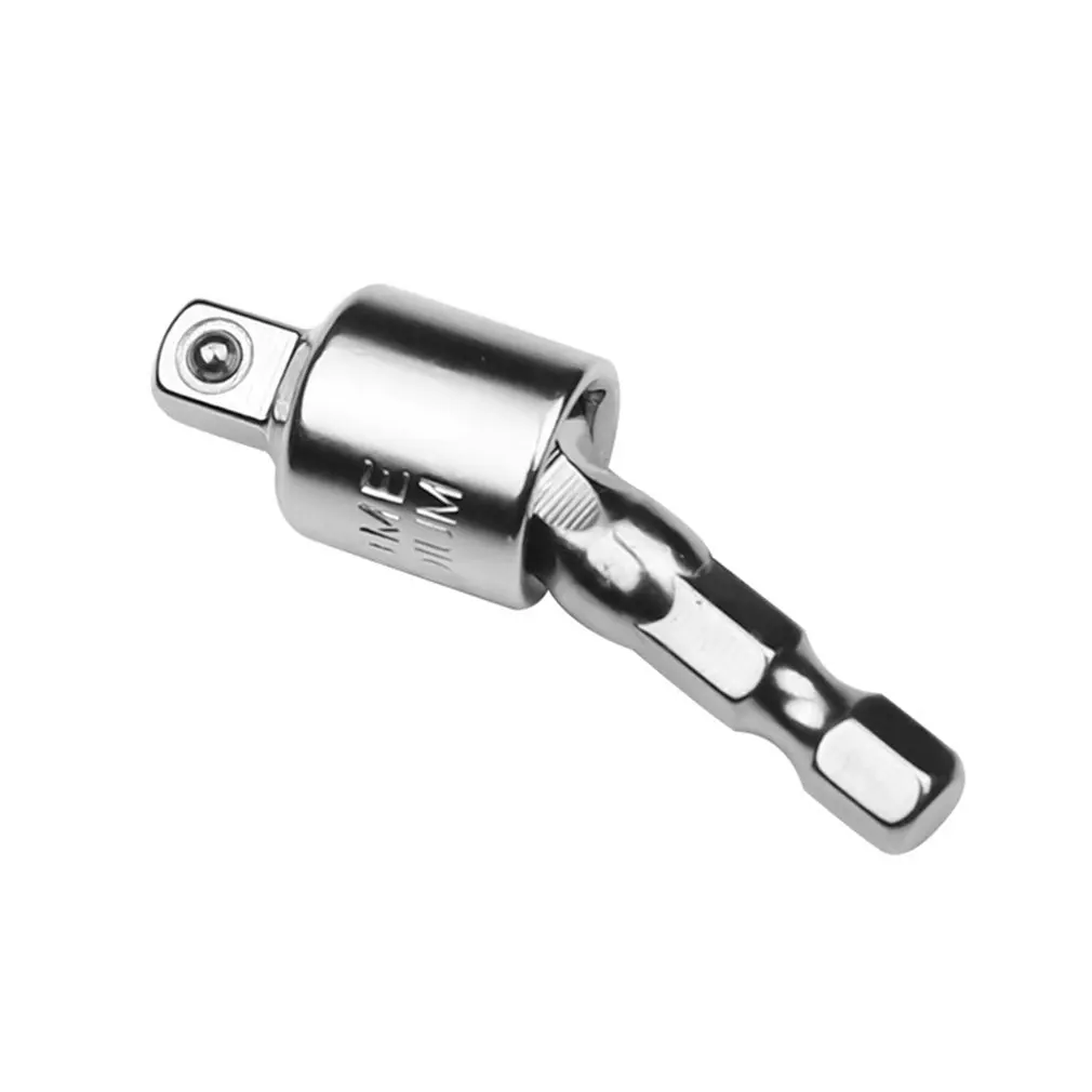 

360 Degree 1/4 3/8 Wind Batch Electric Wrench Hex Handle Turn Square Head Sleeve Conversion Tool Connecting Rod Wind Head