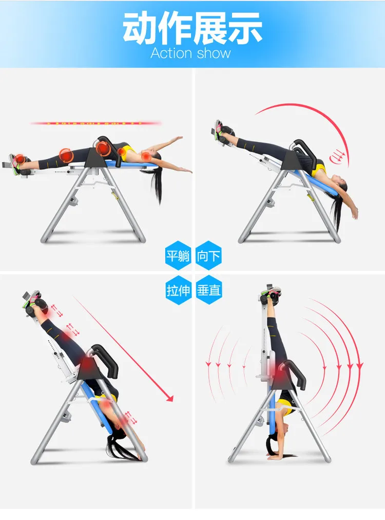 Гравитационные сапоги-инверсия терапия Спортзал Фитнес физио повесить осанку позвоночника-Здоровье Фитнес сверхмощный поворотный стол