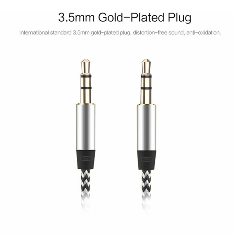 1m Nylon Jack Audio Cable 3.5 mm to 3.5mm Aux Cable 2m 3m Male to Male Kabel Gold Plug Car Aux Cord for iphone Samsung xiaomi 1m Nylon Jack Audio Cable 3.5 mm to 3.5mm Aux Cable 2m 3m Male to Male Kabel Gold Plug Car Aux Cord for iphone Samsung xiaomi