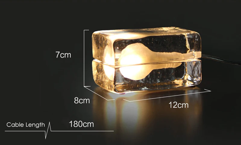 Creative Night Light Block Ice Cubes Table Night Lamp Room Decortaion Bedside Lamp G9 LED Bulbs AC 220V For Birthday Xmas Gift (2)
