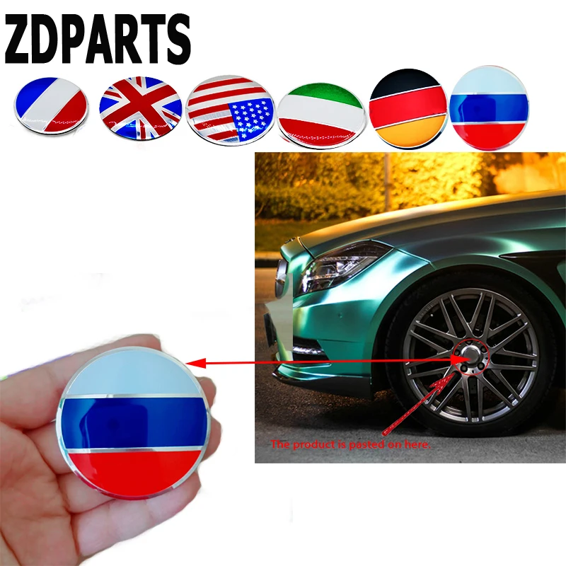 ZDPARTS 56 мм автостайлинг флаг колпачок центральной ступицы колеса наклейка крышка