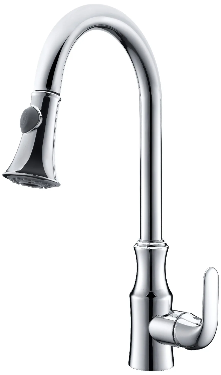 

Free ship Contemporary Chrome clour One Hole deck mounted Single Handle Pull-down Kitchen Faucet mixer tap 2016 new