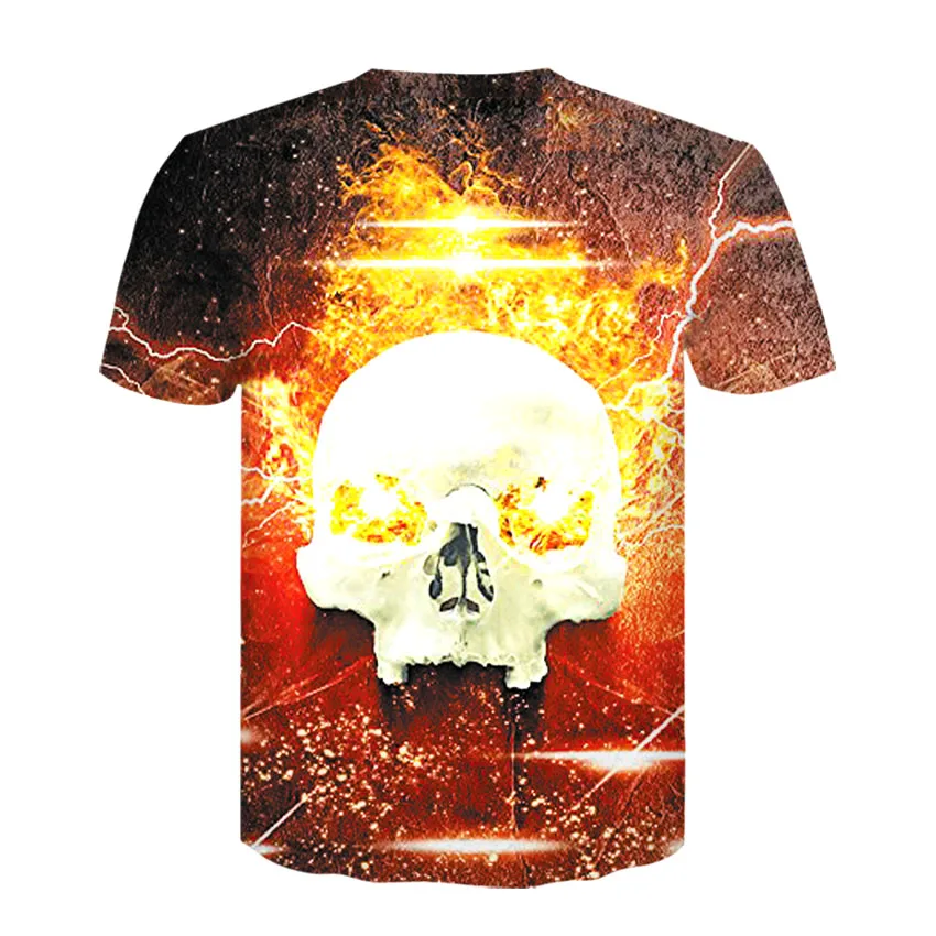 DEWIN Du Thunder Skull Футболка мужская женская хип-хоп летняя футболка Camisa Masculina женская футболка унисекс футболка harajuku