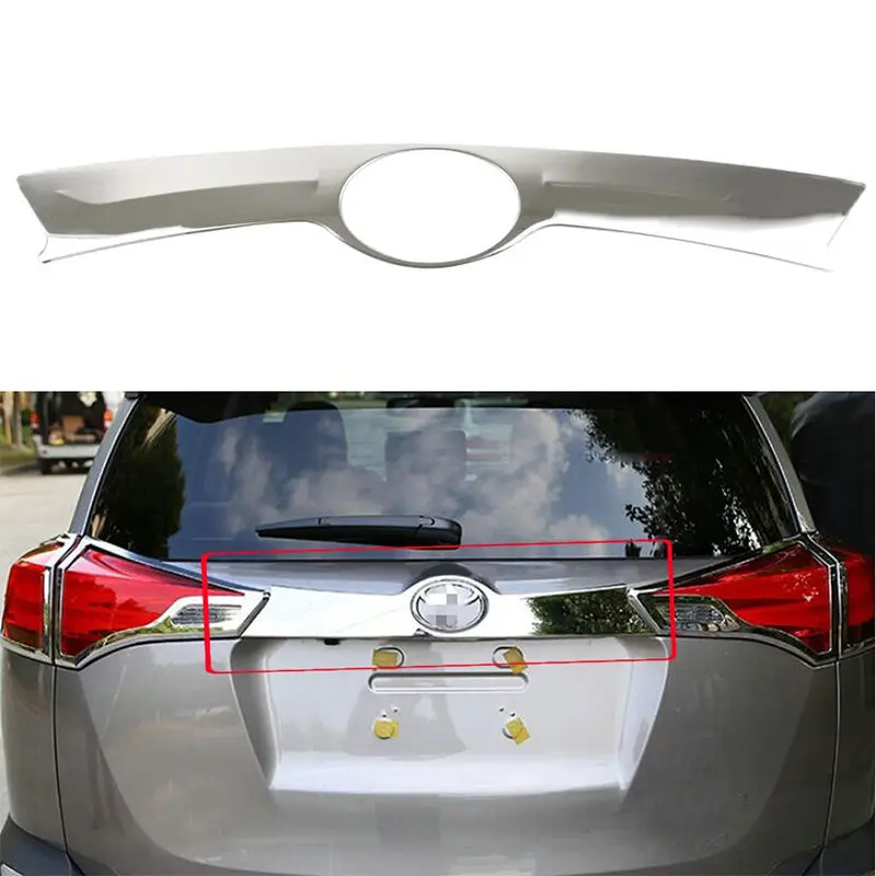 Car Stainless Steel Rear Trunk Lid molding trim Chrome Fit For Toyota