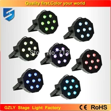 4 шт./лот, 10 Вт* 7 шт. 4в1 Quad(RGBA/RGBW) световые эффекты Led плоские Par 64 70 Вт RGBW Proyector
