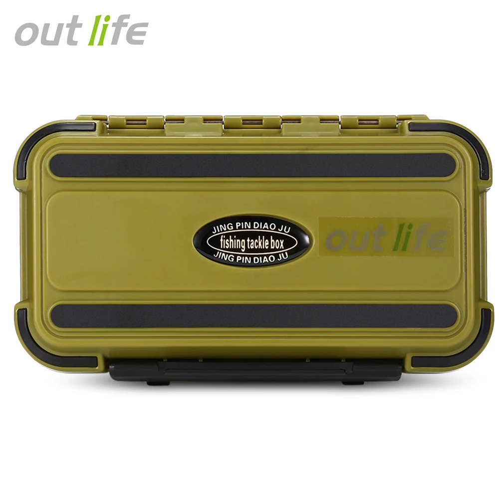 Outlife Fishing Lure Box Double Sided Tackle Box Fishing Accessories