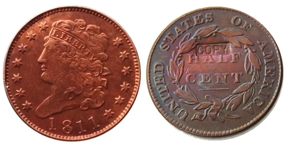 

1811 CLASSIC HEAD HALF CENTS Copy Decorate Coin