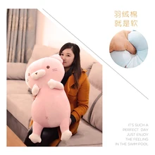 big plush cartoon cat toy cute stuffed pink cat doll pillow gift about 75cm