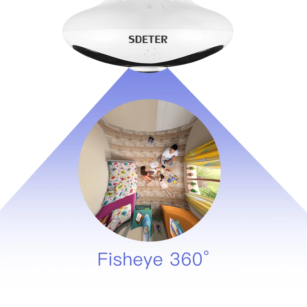 SDETER 1080P 960P 360 Degree CCTV IP Camera Network Home Security Camera WIFI Panoramic IR Night Vi - 32834226143