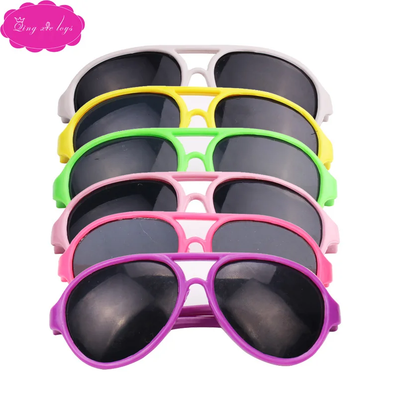 

18 inch Girls doll glasses fashion sunglasses American newborn accessories Baby toys fit 43 cm baby dolls c449