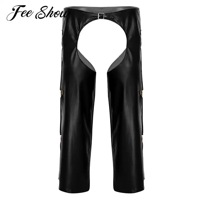 calça de cowboy couro