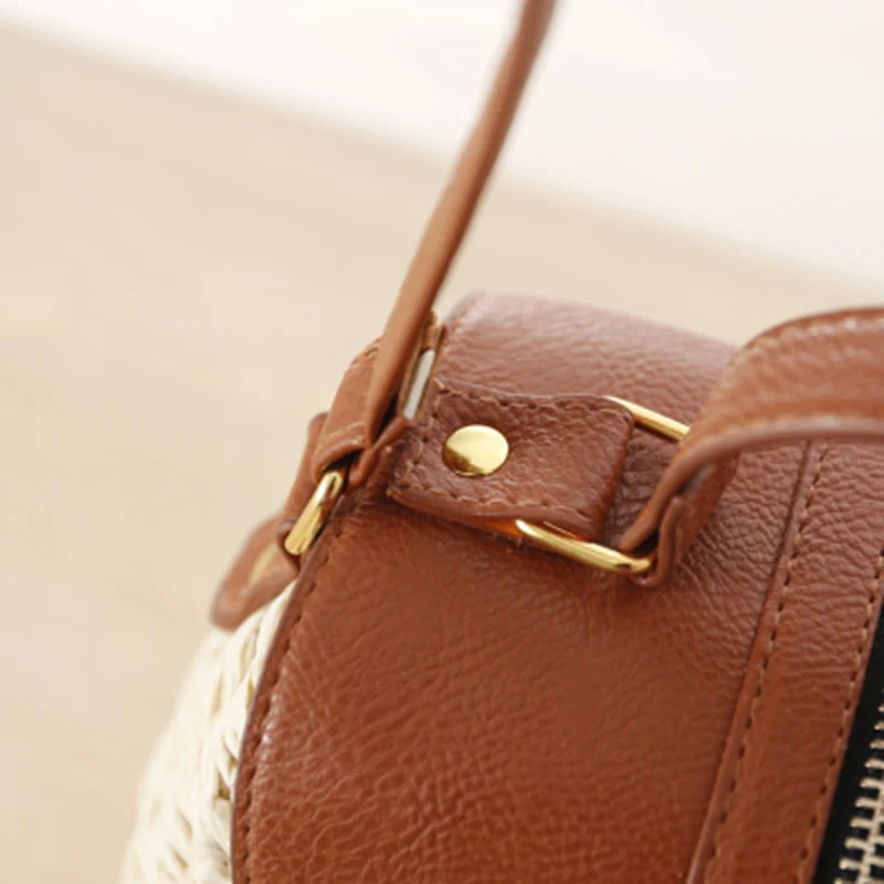 Women INS Popular Handbag Bohemian Bali Rattan Female Beach Straw Bags Vintage Knitted Lady Weave Handmade Shoulder Bag SS0407 (14)