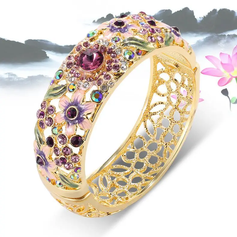 Chinese Style Retro Crystal Bracelet For Women/Girl/Lady Colorful