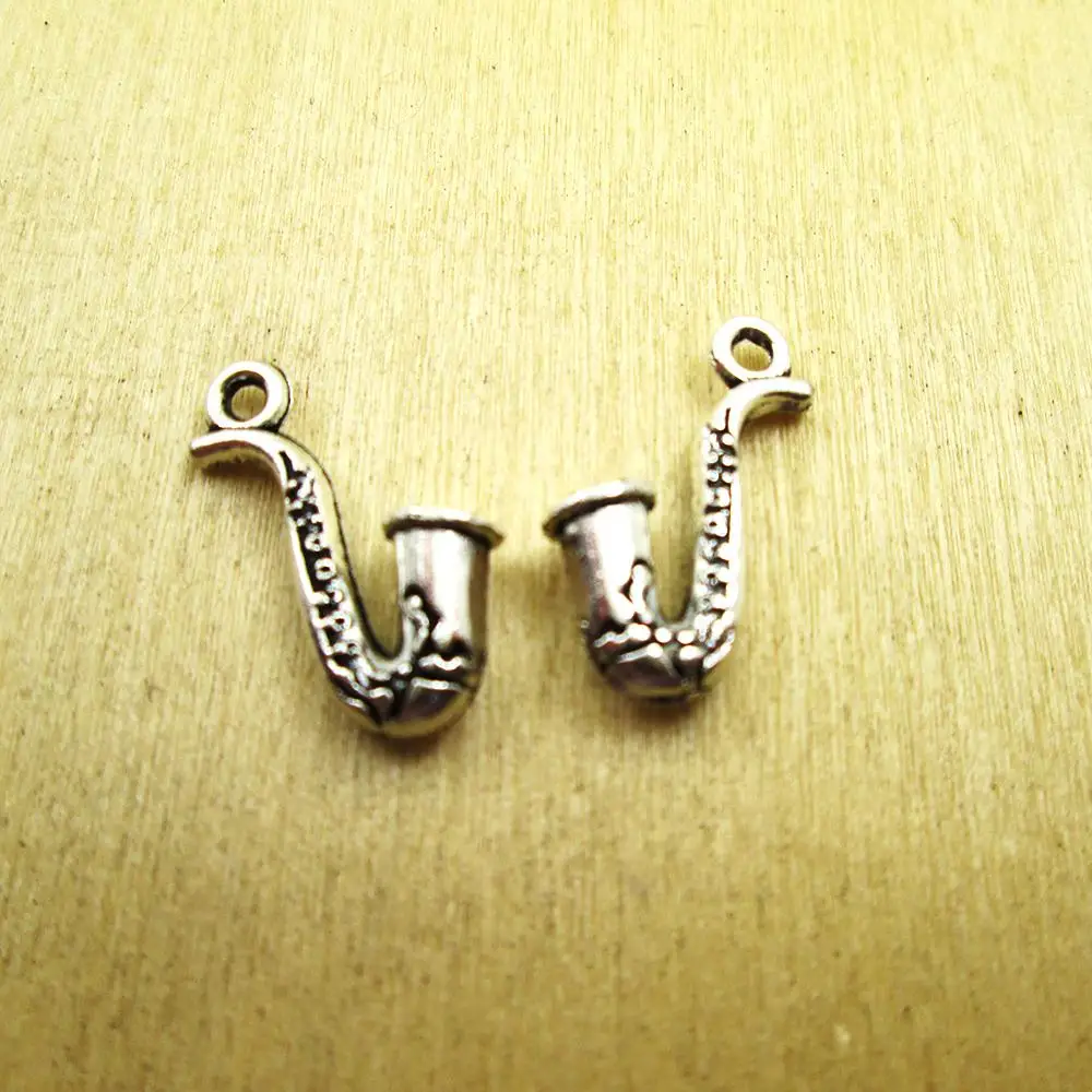 20pcs22x16mm саксофон амулеты музыкальный инструмент DIY ожерелье/браслеты античный