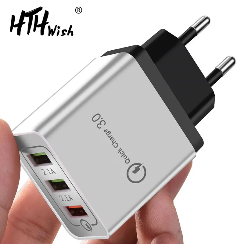 

USB Phone Charger quick charge 3.0 for iPhone X 8 7 iPad Fast Wall Charger for Samsung S9 Xiaomi mi Huawei Mobile Phone Charger