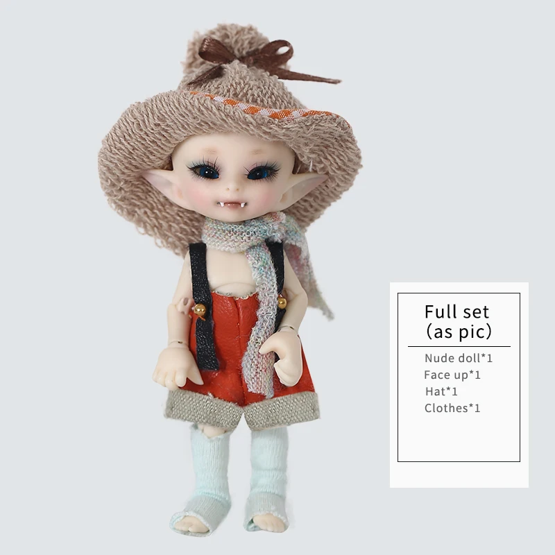Fairyland Realpuki AkiA 1/13 BJD кукла розовая улыбка эльфы игрушки для детей подарок для мальчиков девочек день рождения - Цвет: Fullset in NS as pic