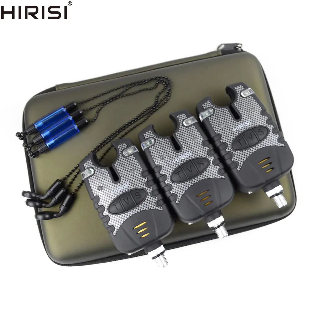 Hirisi Tackle Carp Fishing Bite Alarms 3-pcs with Free Swingers Indicator