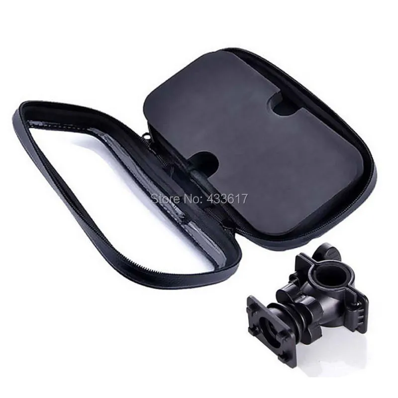 motorcycle bicycle handlebar gps mobile holder with waterproof bag 20