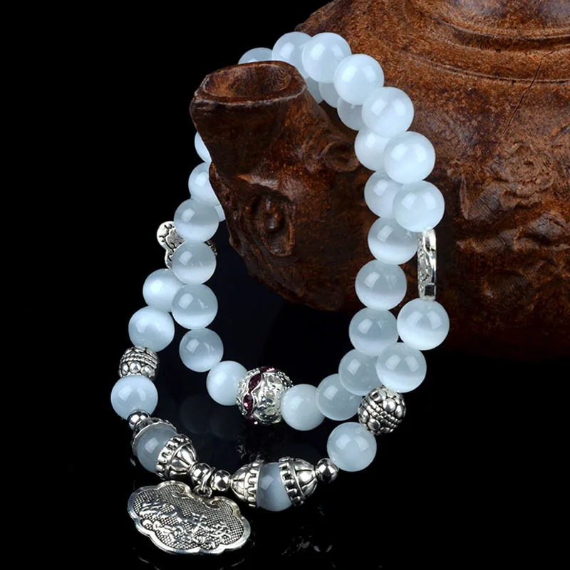 Женский браслет с бусинами в виде кошачий глаз 8 мм|bead bracelet|bracelet withbracelets with beads |
