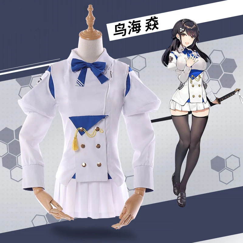 

Game Azur Lane IJN Chokai Cosplay Costume Women's Sexy Sailor Outfits Halloween Carnival Uniforms Top+Skirt Full Set Custom Made