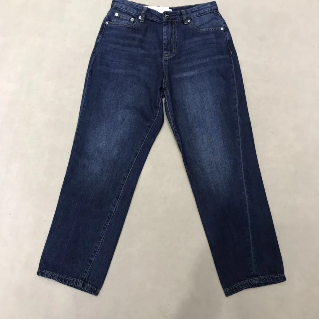 Женские брюки новые асимметричные косой шов с высокой талией джинсы