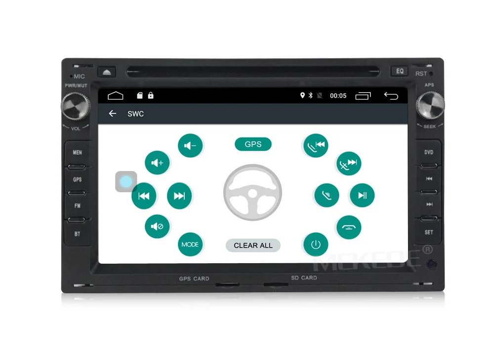 Perfect free shipping 1024x600 7" 4 Core 2GB RAM 16GB Flash Android 7.1 Car DVD GPS For VW Glof Bora Passat Mk5 Golf Mk4 Polo Jetta Seat 19