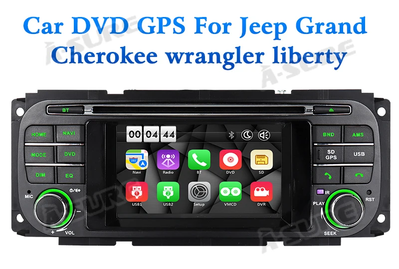 A-Sure 4,3 дюймов Android Авто Радио DVD стерео gps навигация для Jeep Grand Cherokee Wrangler Sebring Dodge 2002-2006 16G