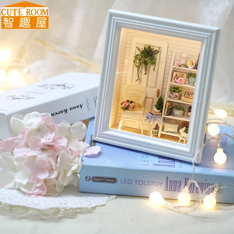 DIY деревянный дом Miniaturas с мебелью Миниатюрный Дом Кукольный домик игрушки для