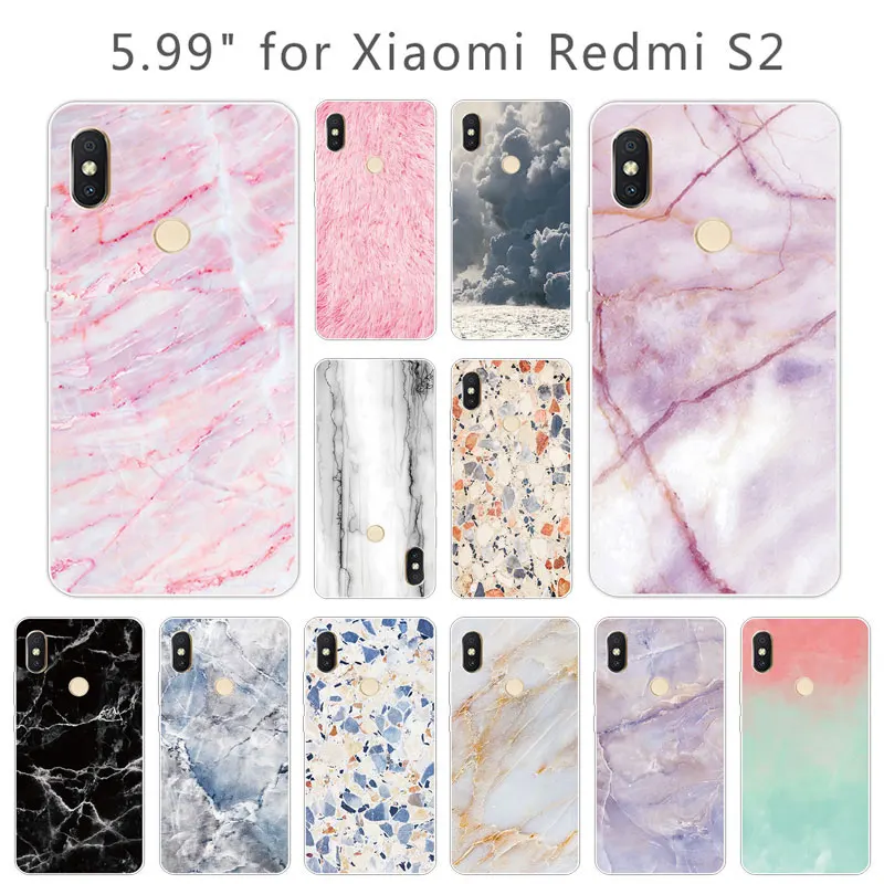 Мягкий силиконовый чехол 5 99 дюйма для Xiaomi Redmi S2 с камнями S 2 прозрачный ТПУ