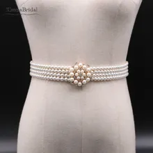 Золото/серебро/розовое золото Жемчуг Роскошные свадебные пояса элегантные свадебные аксессуары: Саше DY007