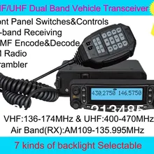 Несколько Функция VHF/UHF Dual Band автомобиля трансивер BJ-9900 с воздуха группа 109-135,995 МГц RX и съемная передняя Панель, FM