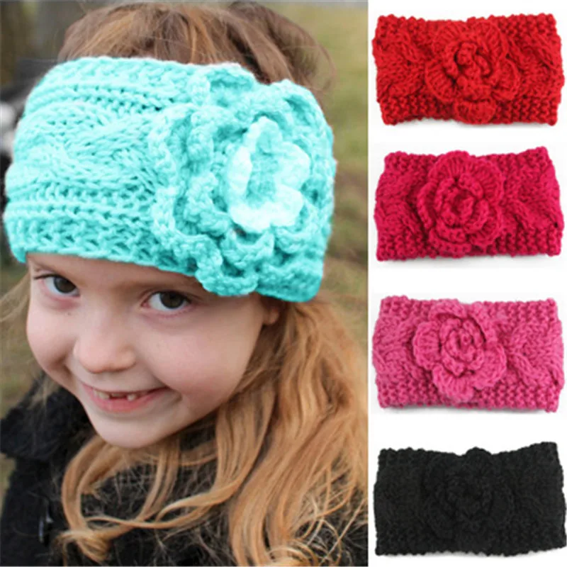 

1 Pc Fashion Baby Knit Crochet Headband Girl Princess Party Hair Bands Winter Warm Infant Headband Headwear Hair Accessories