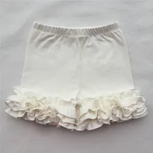 Летняя одежда для маленьких девочек мягкий удобный детский шорты для девочек трикотажные хлопковые детские шорты для девочек, 3 слоя, детские шорты с оборками