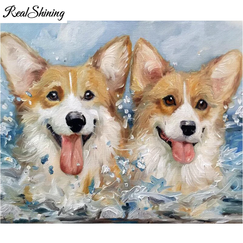 Dog DIY 5D Diamond Embroidery Painting Rhinestone Cross Stitch Home Decor New