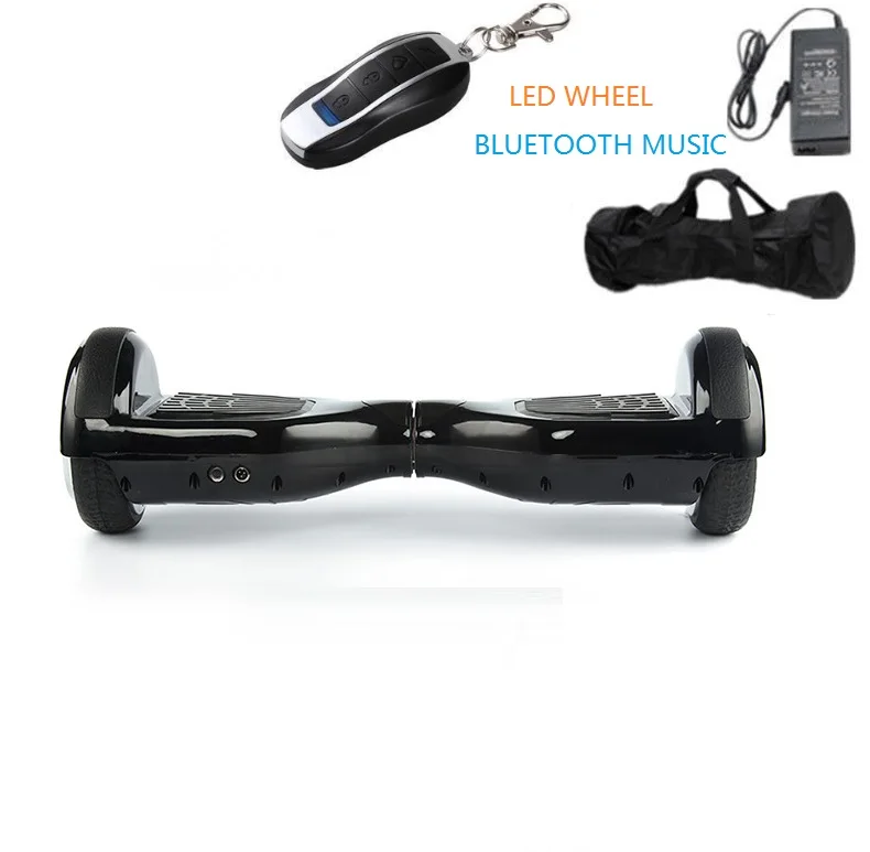 SUPERTEFF 6.5 inch graffiti self balance LED wheel high quality scooter with bluetooth speaker carry bag and remote controller