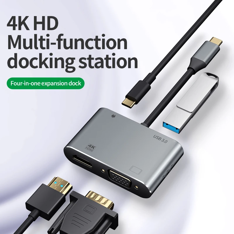 

llano Thunderbolt 3 USB C Hub for samsung Dex Type-C to HDMI VGA USB 3.0 PD 4K Docking Station for macbook usb c converter