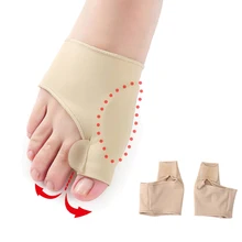 1Pair Big Bone Orthopedic Bunion Correction Pedicure Socks Silicone Hallux Valgus Corrector Braces Toe Separator Foot Care Tool