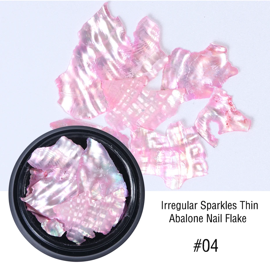 1 Box 3D Nail Sequins Colorful Abalone Shell Marble Irregular Nail Art Broken Slice Glitter Flake DIY Manicure Holographic LA791 (11)