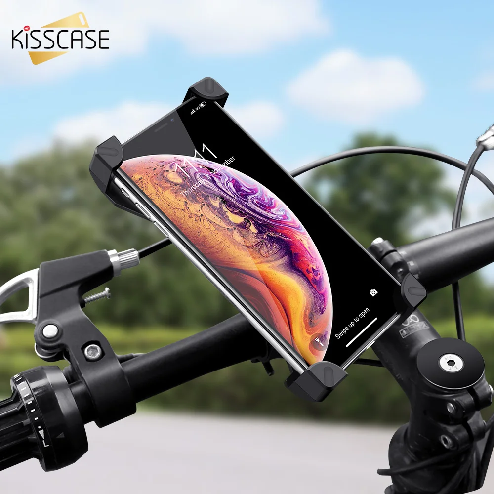KISSCASE Fahrrad Telefon Halter Für iPhone Samsung Universal Mobile Handy Halter Bike Lenker Clip S