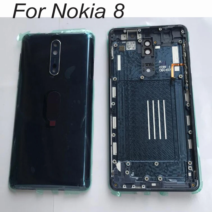 LTPro Best Quality Original Battery Cover For Nokia 8 Housing Rear Back Battery Door Cover Replacement Parts