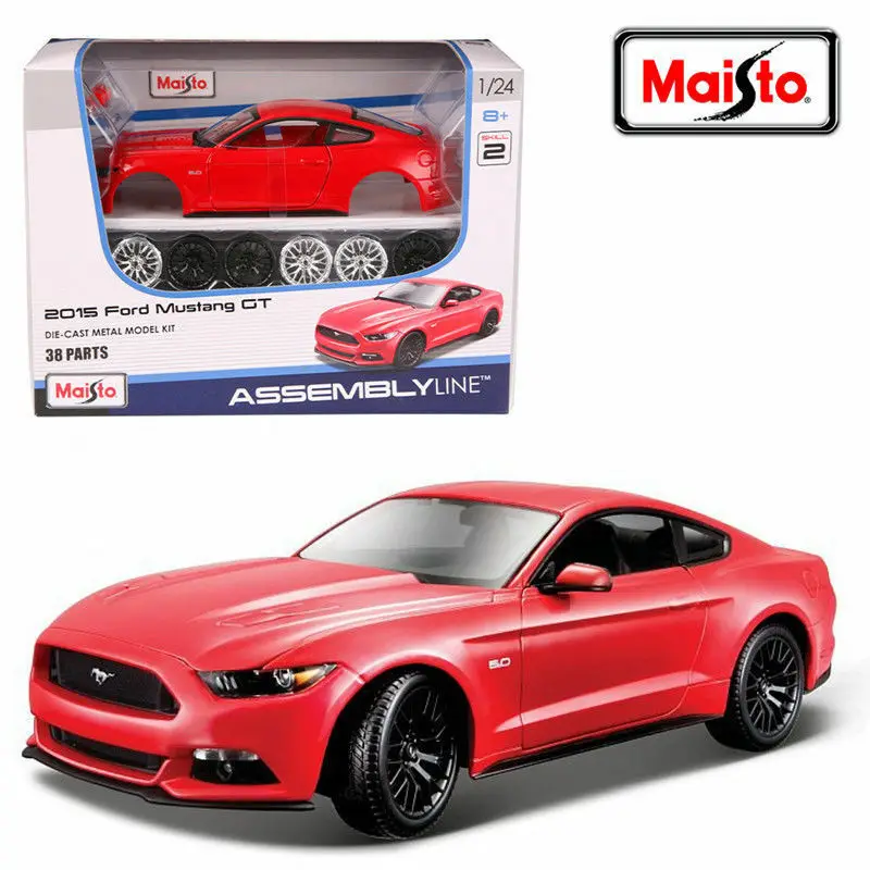 Maisto 1:24 FORD MUSTANG GT сборка DIY гоночный автомобиль игрушка литая под давлением Модель наборы в коробке