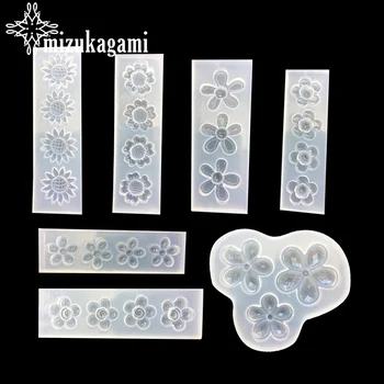 

1pcs UV Resin Jewelry Liquid Silicone Mold Flowers Resin Charms Molds For DIY Intersperse Decorate Making Molds