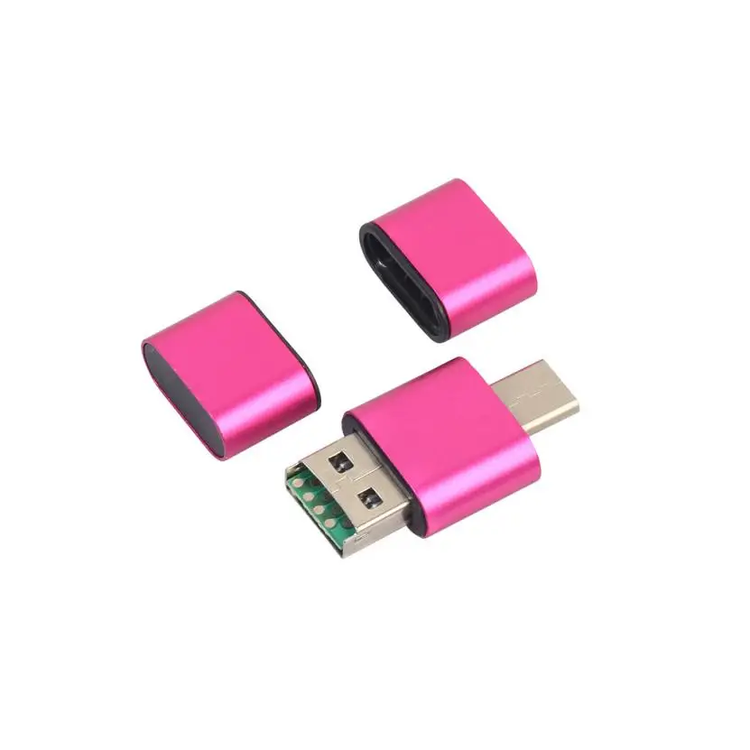 Micro sim sd кард-ридер usb 2,0 кардридер OTG Тип C к USB 2,0 Micro SD TF кард-ридер адаптер для Android телефона - Цвет: HOT