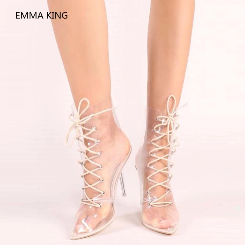 lace up cut out boots